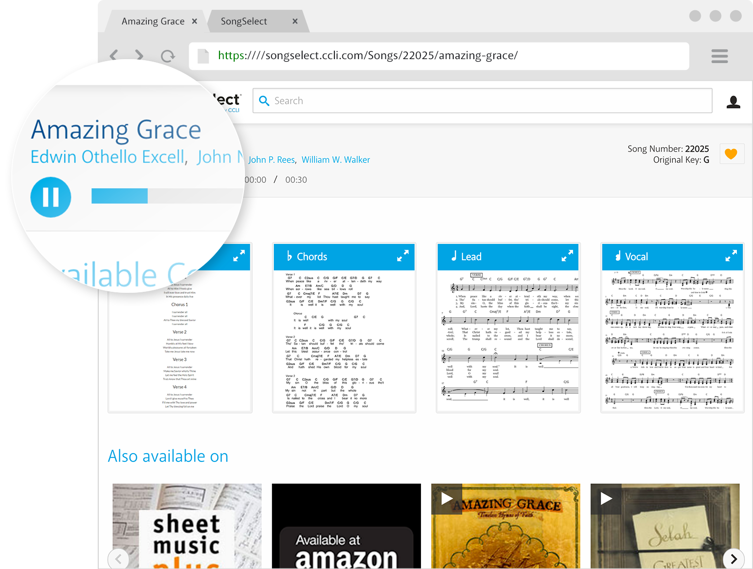 Displaying SongSelect's Popular Songs